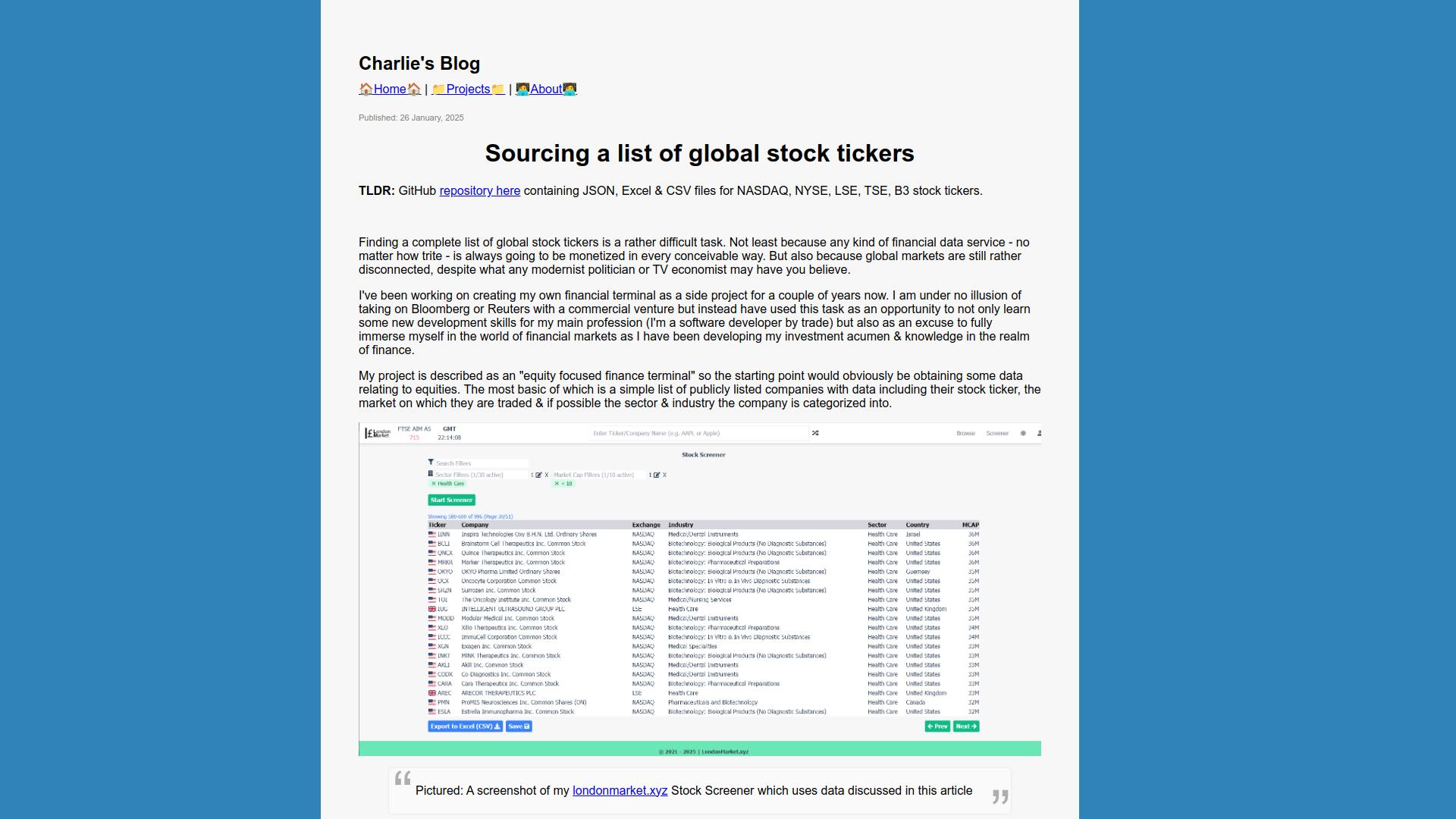 Personal blog at blog.charlie.onl