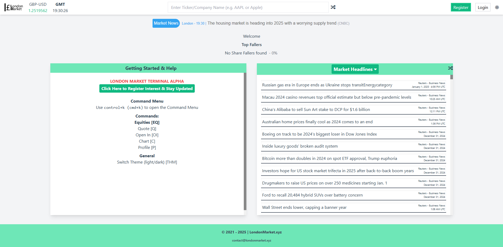 londonmarket.xyz equity screener interface