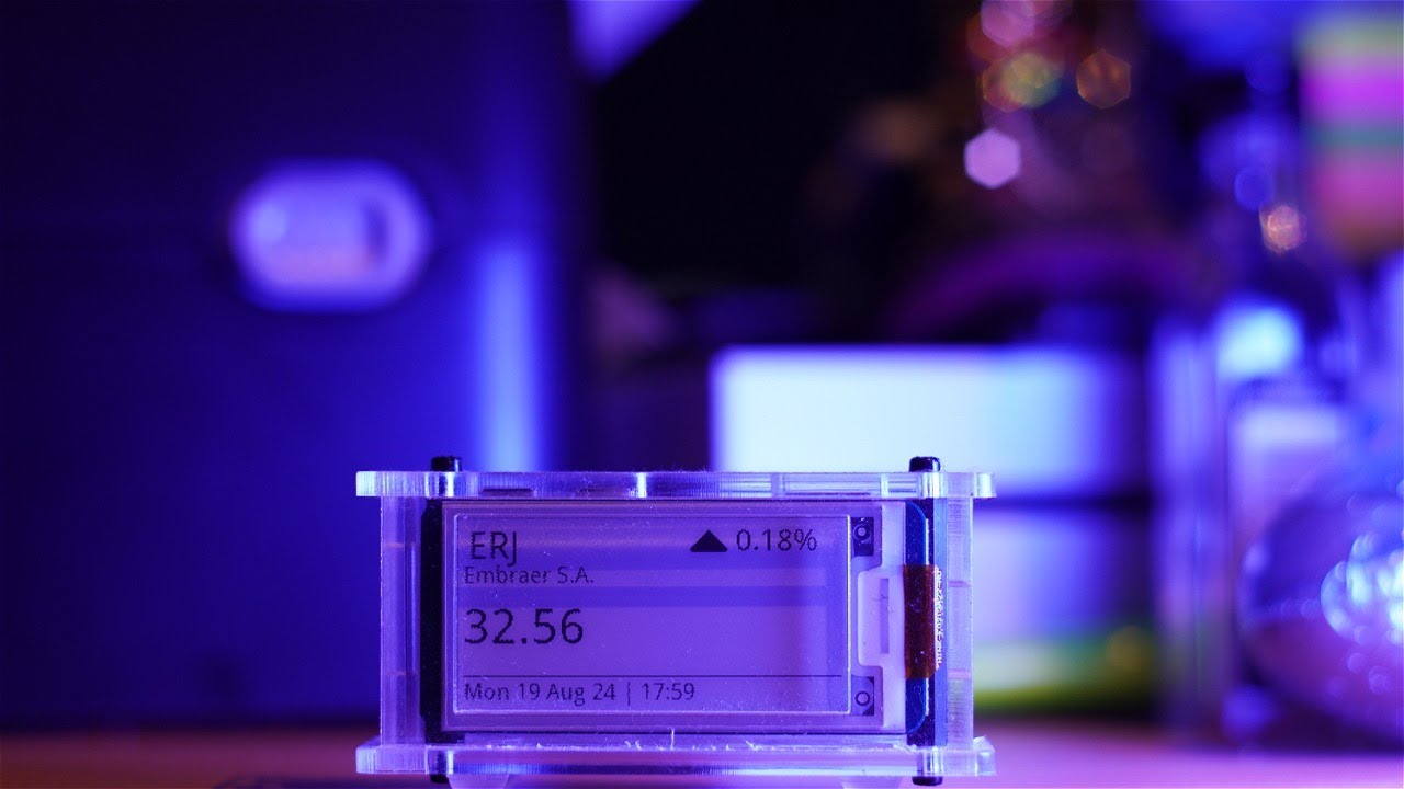 Raspberry Pi Zero W e-Paper stock ticker display